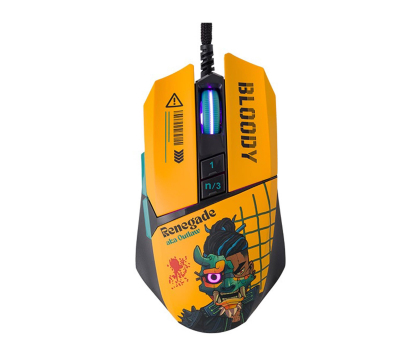 Myszka przewodowa A4Tech  BLOODY W63 Max RENEGADE Sunset USB Activated